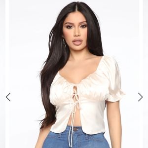 On That Vibe Cropped Top - Gold